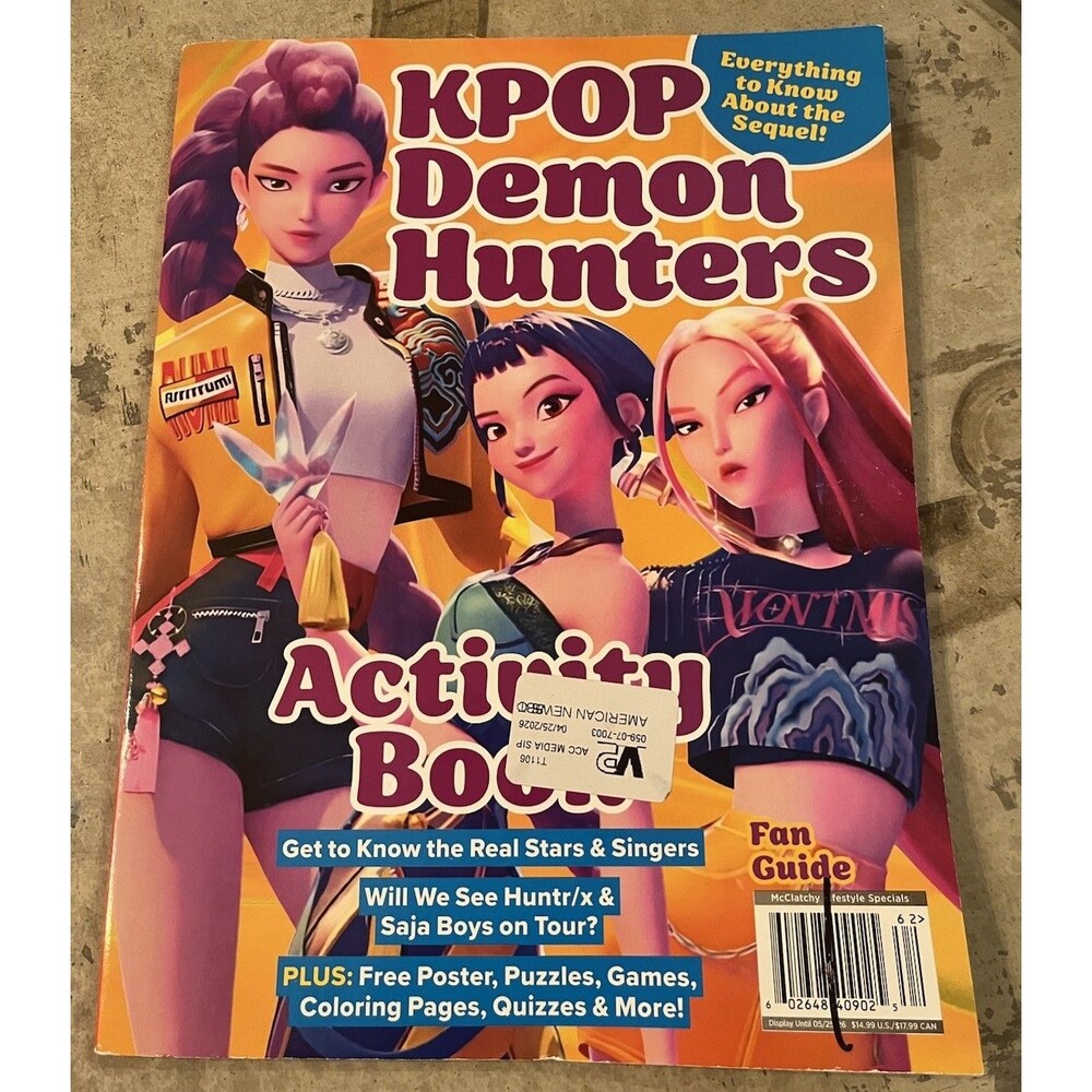 K-Pop Demon Hunters Activity Book -Games-Quizzes-Fun -Get To Know The Real Stars